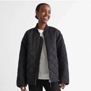 Oversized Quilted Bomber Jacket